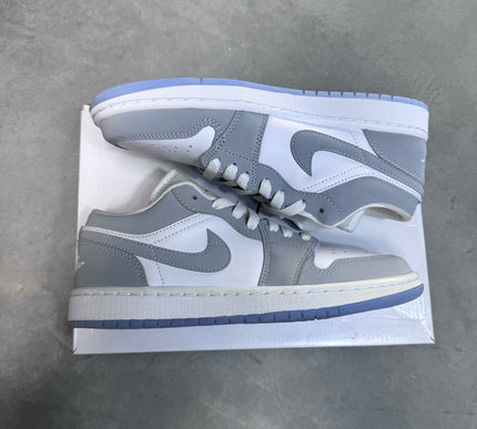DISPLAY - Nike Womens Air Jordan 1 Low Sneakers - 'White Wolf Grey'