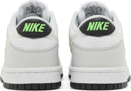 Nike Grade School Womens Dunk Low Sneakers - 'Glitch Swoosh White Grey'
