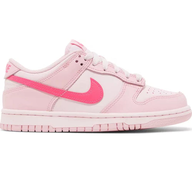 Nike Grade School Womens Dunk Low Sneakers - 'Triple Pink'