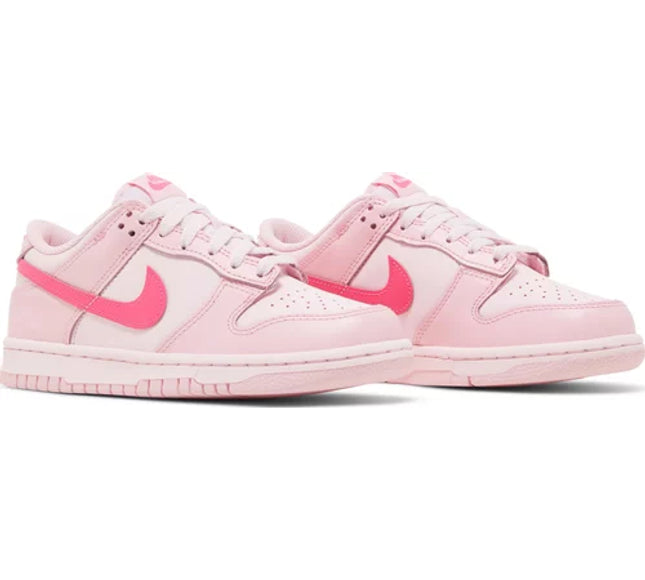 Nike Grade School Womens Dunk Low Sneakers - 'Triple Pink'