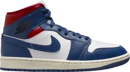 Nike Womens Air Jordan 1 Mid Sneakers - 'French Blue'