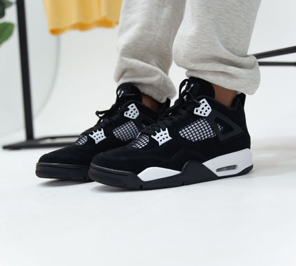 Nike Mens Air Jordan 4 Retro Sneakers - 'White Thunder'
