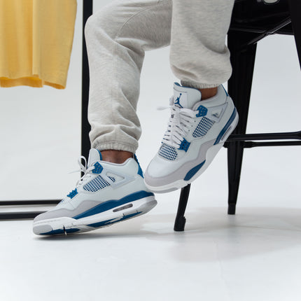 Nike Mens Jordan 4 Retro Sneakers - 'Military Blue' (2024)