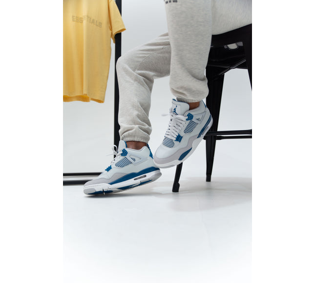 Nike Mens Jordan 4 Retro Sneakers - 'Military Blue' (2024)