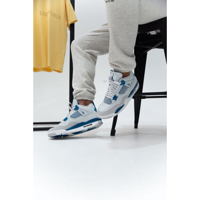Nike Mens Jordan 4 Retro Sneakers - 'Military Blue' (2024)