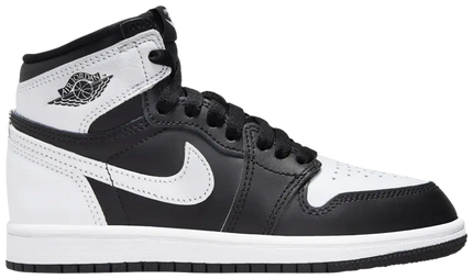 Nike Pre School Kids Air Jordan 1 Retro High OG Sneakers - 'Black White 2.0'