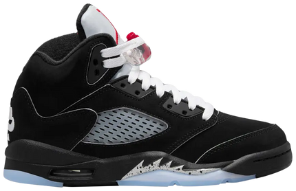 Nike Grade School Womens Air Jordan 5 OG Retro Sneakers - 'Black Metallic Reimagined'