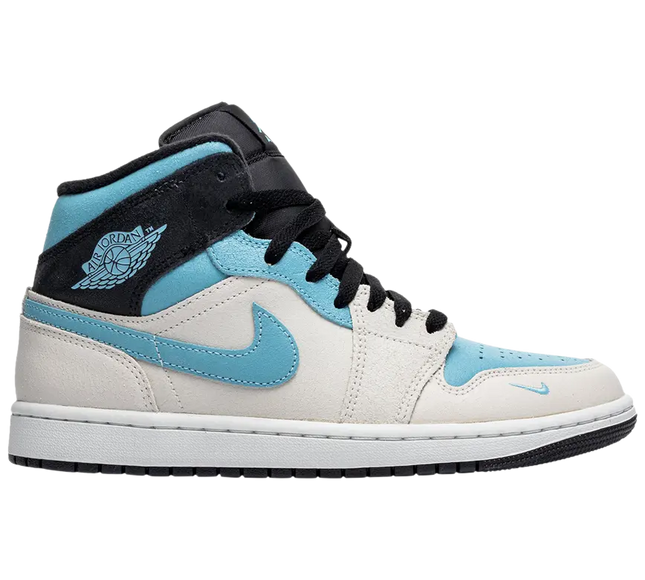 Nike Mens Air Jordan 1 Mid SE 'Summit White Blue Chill'