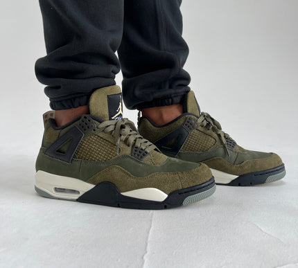 Nike Mens Air Jordan 4 Retro SE Sneakers - 'Craft - Olive'