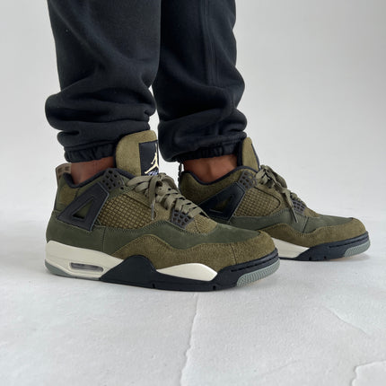 Nike Mens Air Jordan 4 Retro SE Sneakers - 'Craft - Olive'