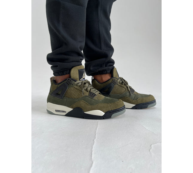 Nike Mens Air Jordan 4 Retro SE Sneakers - 'Craft - Olive'