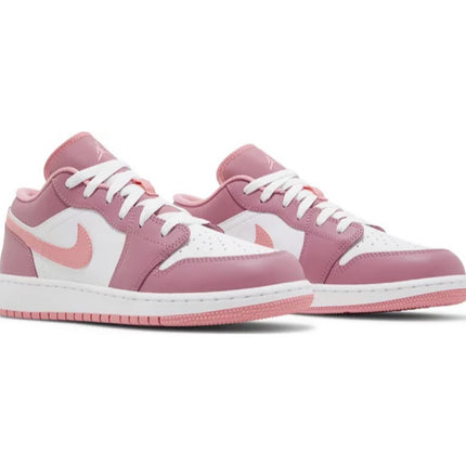 Nike Grade School Womens Air Jordan 1 Low Sneakers - 'Desert Berry'