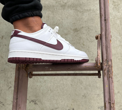 Nike Mens Dunk Low Sneakers - 'White Night Maroon'