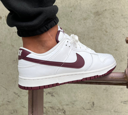 Nike Mens Dunk Low Sneakers - 'White Night Maroon'