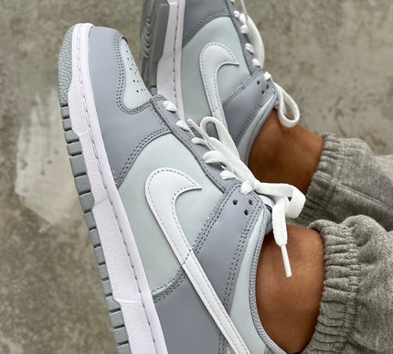 Nike Grade School Womens Dunk Low Sneakers - 'Pure Platinum Wolf Grey'