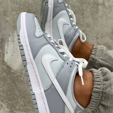 Nike Grade School Womens Dunk Low Sneakers - 'Pure Platinum Wolf Grey'