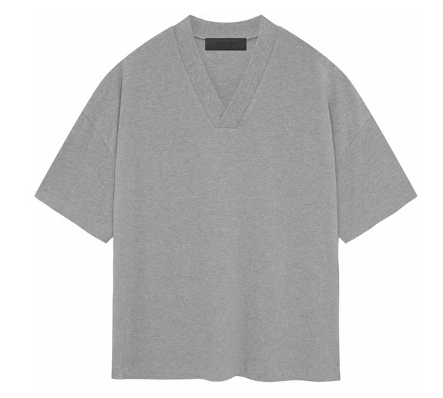 Fear of God Essentials V-Neck Tee Dark Heather Oatmeal