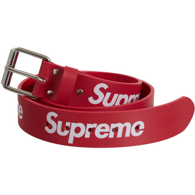 Supreme Repeat Leather Belt (SS24) 'Red'