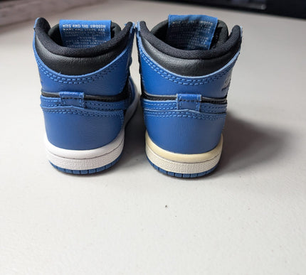 EX-DISPLAY - Nike Toddlers Air Jordan 1 Retro High OG Sneakers - 'Dark Marina Blue'