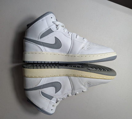 EX-DISPLAY - Nike Grade School Womens Air Jordan 1 Mid Sneakers - 'Vintage Grey'