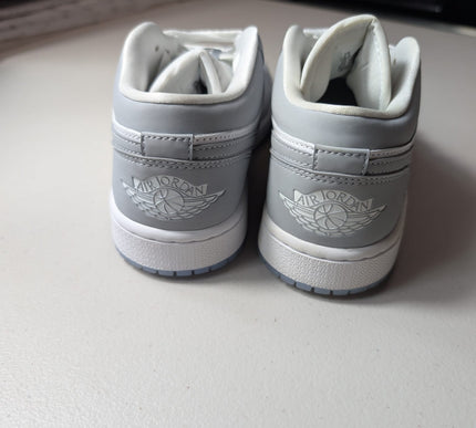 EX-DISPLAY - Nike Womens Air Jordan 1 Low Sneakers - 'White Wolf Grey'