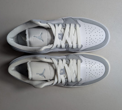 EX-DISPLAY - Nike Womens Air Jordan 1 Low Sneakers - 'White Wolf Grey'