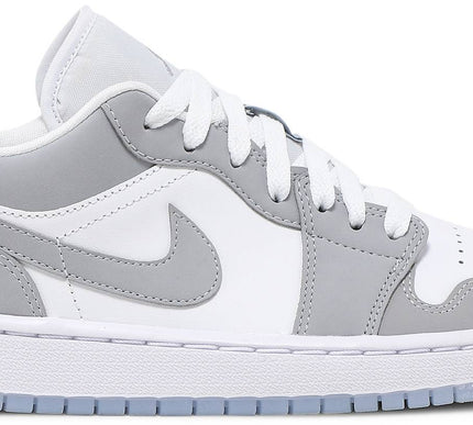 Nike Womens Air Jordan 1 Low Sneakers - 'White Wolf Grey'