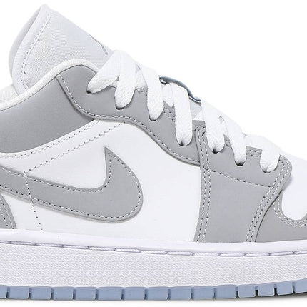 Nike Womens Air Jordan 1 Low Sneakers - 'White Wolf Grey'