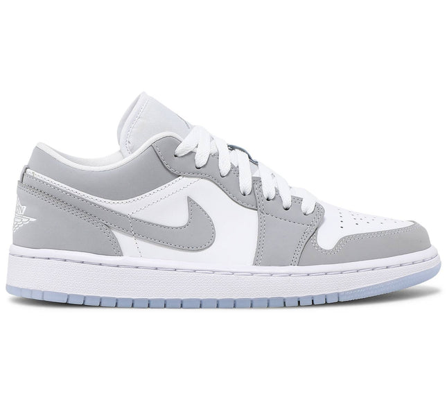 Nike Womens Air Jordan 1 Low Sneakers - 'White Wolf Grey'