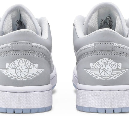 Nike Womens Air Jordan 1 Low Sneakers - 'White Wolf Grey'
