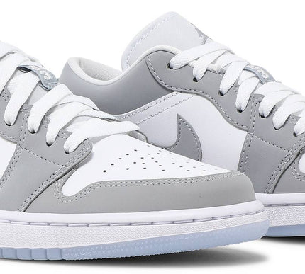Nike Womens Air Jordan 1 Low Sneakers - 'White Wolf Grey'
