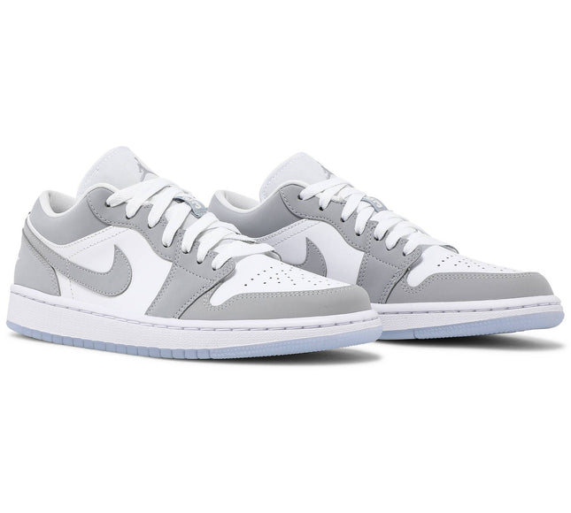 Nike Womens Air Jordan 1 Low Sneakers - 'White Wolf Grey'