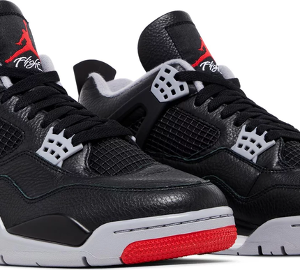 Nike Mens Jordan 4 Retro Sneakers - 'Bred Reimagined'