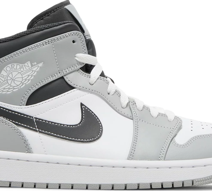 Nike Mens Air Jordan 1 Mid Sneakers - 'Light Smoke Grey'