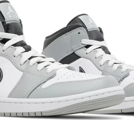 Nike Mens Air Jordan 1 Mid Sneakers - 'Light Smoke Grey'