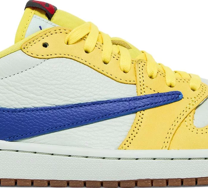 Nike Womens Travis Scott x Air Jordan 1 Retro Low OG SP Sneakers - 'Canary'