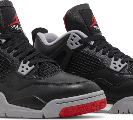 Nike Grade School Womens Air Jordan 4 Retro Sneakers - 'Bred Reimagined'