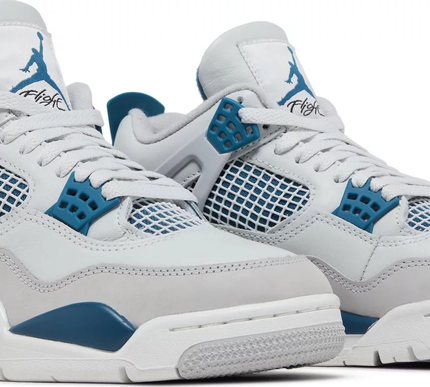 Nike Mens Jordan 4 Retro Sneakers - 'Military Blue' (2024)