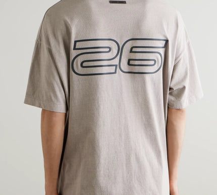 FEAR OF GOD ESSENTIALS 90s Oversized Logo-Print Cotton-Jersey T-Shirt - Gray