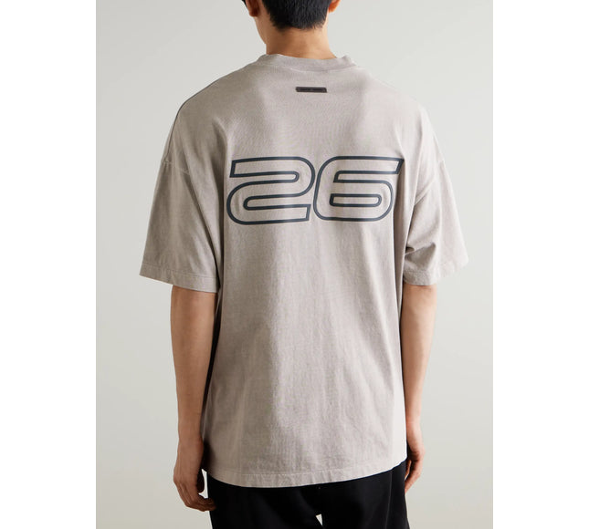 FEAR OF GOD ESSENTIALS 90s Oversized Logo-Print Cotton-Jersey T-Shirt - Gray
