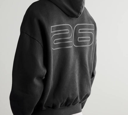 FEAR OF GOD ESSENTIALS 90s Logo-Print Cotton-Jersey Hoodie - Black