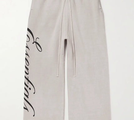 FEAR OF GOD ESSENTIALS Logo-Print Cotton-Jersey Sweatpants - Gray