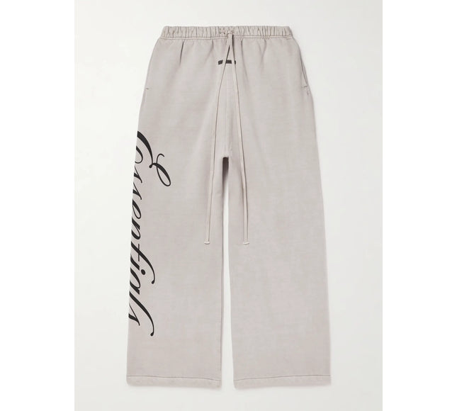 FEAR OF GOD ESSENTIALS Logo-Print Cotton-Jersey Sweatpants - Gray