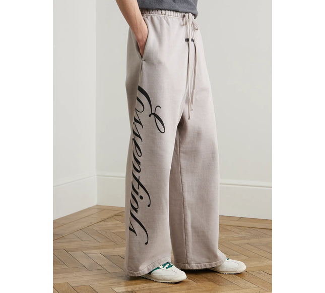 FEAR OF GOD ESSENTIALS Logo-Print Cotton-Jersey Sweatpants - Gray