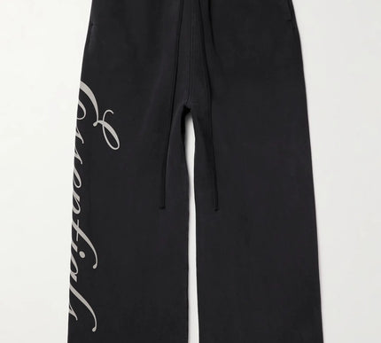 FEAR OF GOD ESSENTIALS Logo-Print Cotton-Jersey Sweatpants - Black