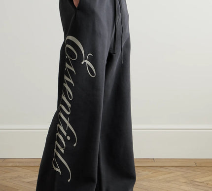 FEAR OF GOD ESSENTIALS Logo-Print Cotton-Jersey Sweatpants - Black