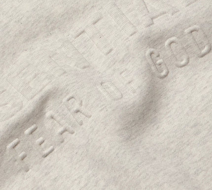 FEAR OF GOD ESSENTIALS Logo-Embossed Cotton-Blend Jersey Hoodie - Dark Gray