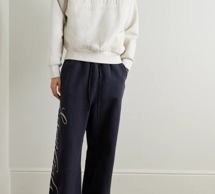 FEAR OF GOD ESSENTIALS Logo-Embossed Cotton-Blend Jersey Sweatshirt - Gray