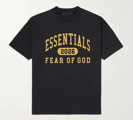 FEAR OF GOD ESSENTIALS Logo-Print Cotton-Jersey T-Shirt - Black