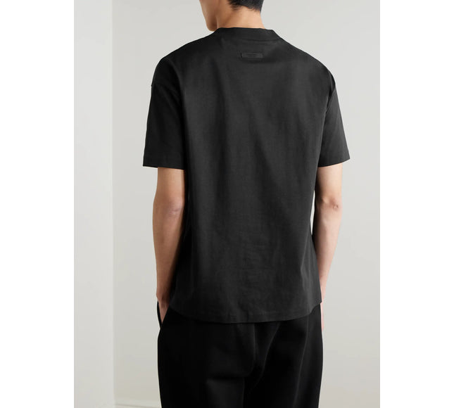FEAR OF GOD ESSENTIALS Logo-Print Cotton-Jersey T-Shirt - Black